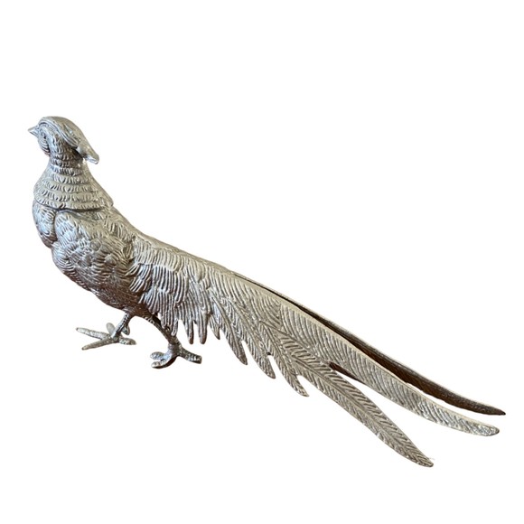 Vintage Silver Plated Pheasant Bird Figurine Menu Holder Italy - Picture 10 of 13